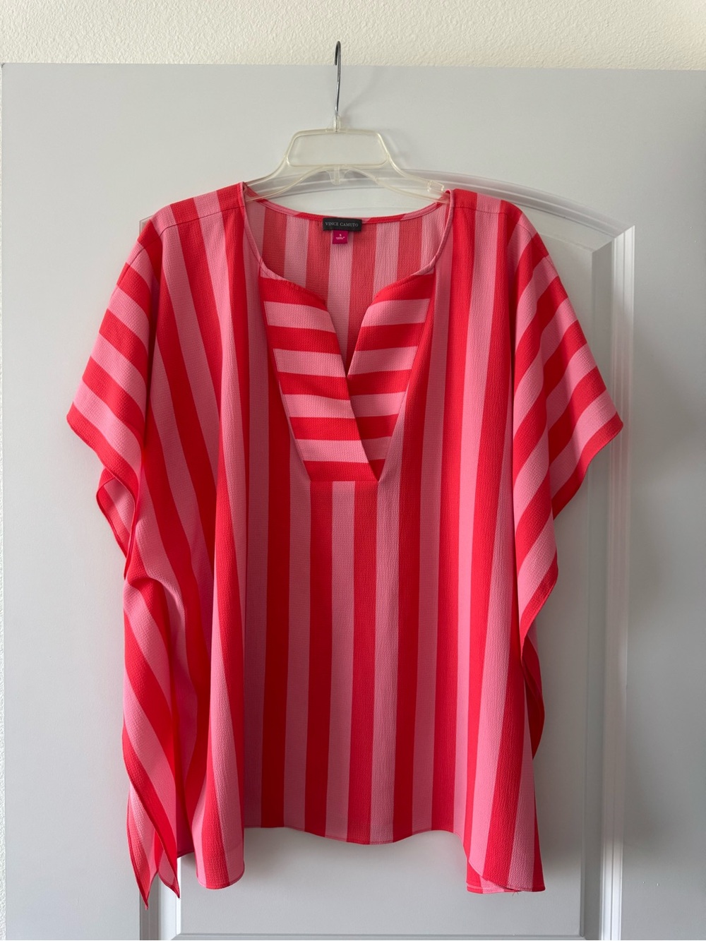Vince Camuto Pink and Hot Pink Striped Blouse